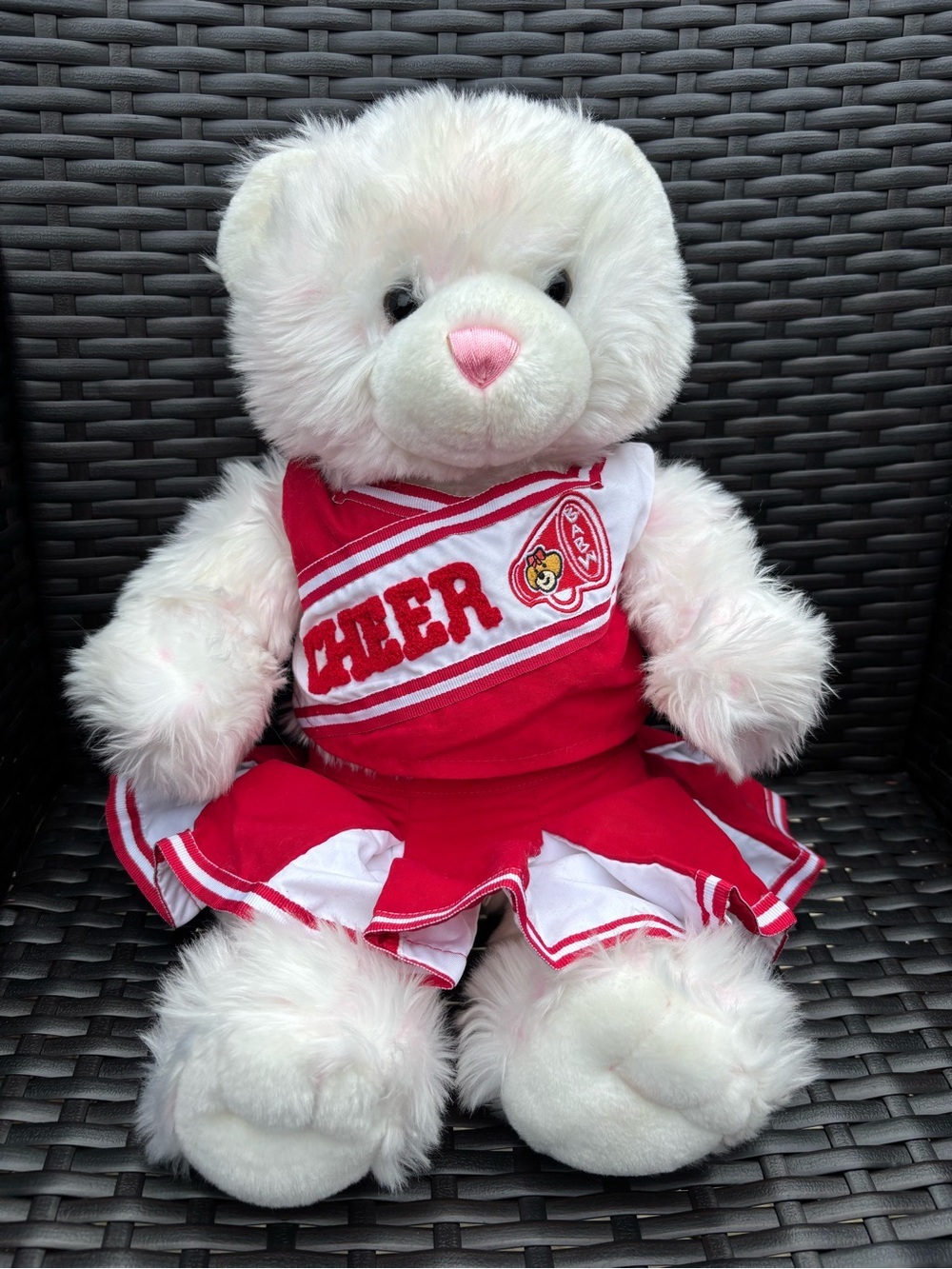 Build-a-Bear with Cheer Costume - BAB red, white and pink, good used condition